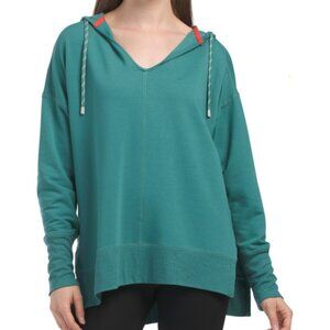 NEW NANETTE LEPORE Hooded Side Slit Tunic Green 168mn